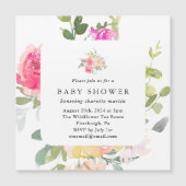 Farbenfrohe Blumendusche Magneteinladung (Vorderseite)