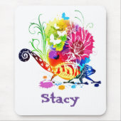Farbenfrohe Blumeneidechse Mousepad (Vorne)