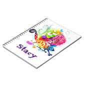 Farbenfrohe Blumeneidechse Notizblock (Linke Seite)