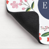 Farbenfrohe Blumenelemente Aquarelle Illustration Mousepad (Ecke)