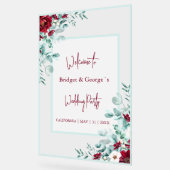 Farbenfrohe Blumeneukalyptus Mattierte Hochzeit Be Acrylschild (Winkel)