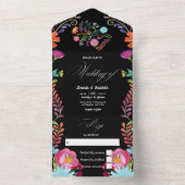 Farbenfrohe Blumenfiesta All In One Einladung (Innen Boden)