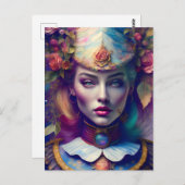 Farbenfrohe Blumenfreude Postkarte (Vorne/Hinten)