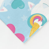 Farbenfrohe Blumengarne - Regenbogen & Herz Fleecedecke (Ecke)