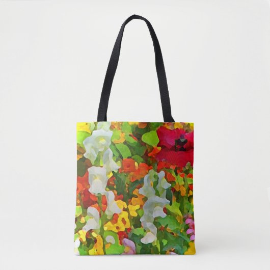 Farbenfrohe Blumengärten Blume Abstrakt Toscana Tasche (Vorderseite)