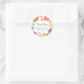Farbenfrohe Blumengarten-Brautparty Runder Aufkleber (Tasche)