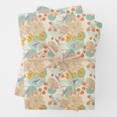 Farbenfrohe Blumengartenmuster Geschenkpapier Set (Beispiel)