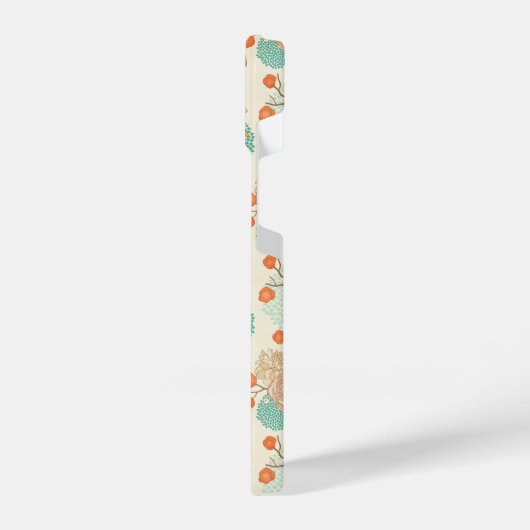 Farbenfrohe Blumengartenmuster iPhone Hülle (Linke Seite)