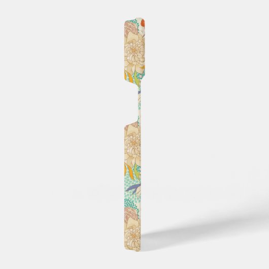 Farbenfrohe Blumengartenmuster iPhone Hülle (Rechte Seite)