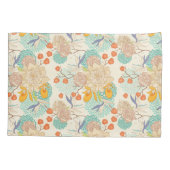 Farbenfrohe Blumengartenmuster Kissenbezug (Rückseite)