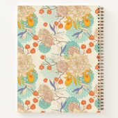 Farbenfrohe Blumengartenmuster Notizblock (Rückseite)
