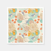 Farbenfrohe Blumengartenmuster Serviette (Vorderseite)