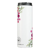 Farbenfrohe, blumengedeckte Firmenfeiertage Thermosbecher (Rückseite)