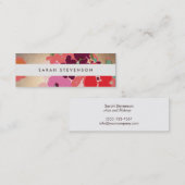 Farbenfrohe, blumengelb gestreifte Mode und Schönh Mini Visitenkarte (Vorne/Hinten)