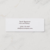 Farbenfrohe, blumengelb gestreifte Mode und Schönh Mini Visitenkarte (Rückseite)