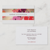 Farbenfrohe, blumengelb gestreifte Mode und Schönh Visitenkarte (Vorne/Hinten)