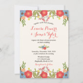 Farbenfrohe blumengeschichtliche Einladung (Vorderseite)