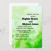 Farbenfrohe blumengeschichtliche Einladung | Aquar (Vorne/Hinten)