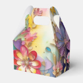Farbenfrohe Blumengeschmacksbox Geschenkschachtel (Rückseite)