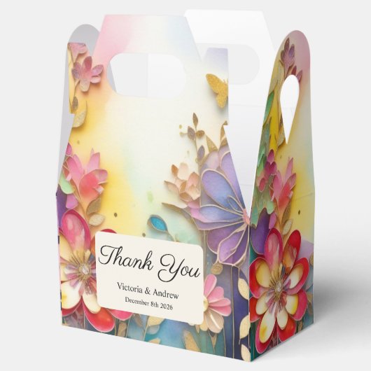 Farbenfrohe Blumengeschmacksbox Geschenkschachtel (Geöffnet)