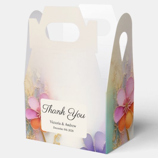 Farbenfrohe Blumengeschmacksbox Geschenkschachtel (Geöffnet)