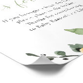 Farbenfrohe, blumengeschmückte Babydusche Poster (Ecke)