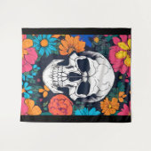 Farbenfrohe, blumengeschmückte Kunst Wandteppich (Vorderseite (Horizontal))