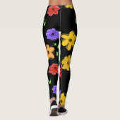Farbenfrohe, blumengeschmückte Leggings (Rückseite)