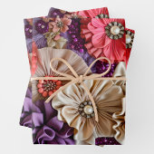 Farbenfrohe Blumengestelle Art Wrapping Paper Shee Geschenkpapier Set