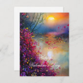 Farbenfrohe Blumengestelle Feiertagskarte (Vorne/Hinten)