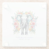 Farbenfrohe Blumengestelle Glasuntersetzer (Rückseite)