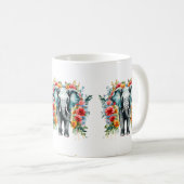 Farbenfrohe Blumengestelle Kaffeetasse (VorderseiteRechts)
