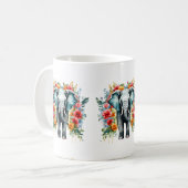 Farbenfrohe Blumengestelle Kaffeetasse (Vorderseite Links)