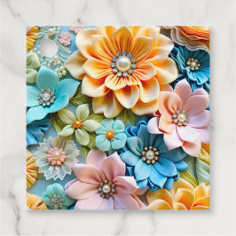 Farbenfrohe Blumengestelle Kunst - Geschenkartikel Geschenkanhänger