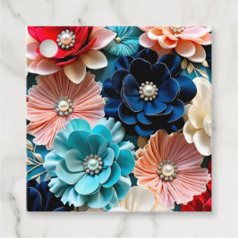 Farbenfrohe Blumengestelle Kunst - Geschenkartikel Geschenkanhänger
