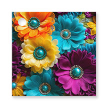 Farbenfrohe Blumengestelle Kunst - Geschenkartikel