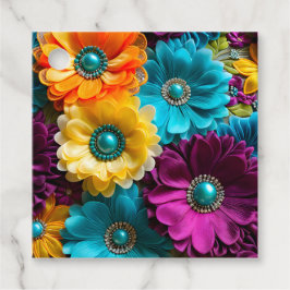 Farbenfrohe Blumengestelle Kunst - Geschenkartikel Geschenkanhänger