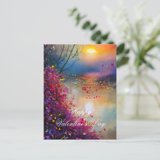 Farbenfrohe Blumengestelle Postkarte (Stehend Vorderseite)