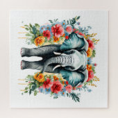 Farbenfrohe Blumengestelle Puzzle (Horizontal)