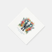 Farbenfrohe Blumengestelle Serviette (Ecke)