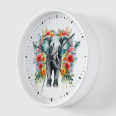 Farbenfrohe Blumengestelle Uhr (Winkel)