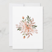 Farbenfrohe Blumengrün Blätter Brautparty Einladung (Rückseite)