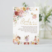 Farbenfrohe Blumenhain Party Bücher für Kinder Begleitkarte (Stehend Vorderseite)