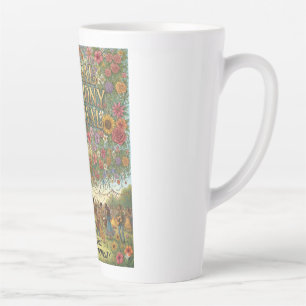 Farbenfrohe Blumenhimmel-Party – Fröhliche Natur & Milchtasse
