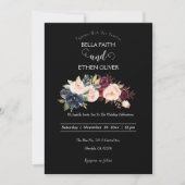 farbenfrohe Blumenhochzeit Einladung (Vorderseite)