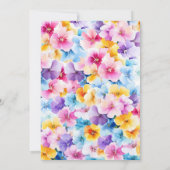 farbenfrohe Blumenhochzeit Einladung (Rückseite)