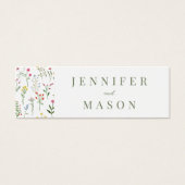 Farbenfrohe Blumenhochzeit QR Registrierungskarte (Vorderseite)