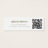 Farbenfrohe Blumenhochzeit QR Registrierungskarte (Rückseite)
