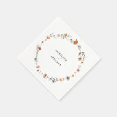 farbenfrohe Blumenhochzeit Serviette (Ecke)