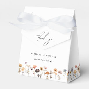 Farbenfrohe Blumenhochzeit Vielen Dank Geschenkschachtel